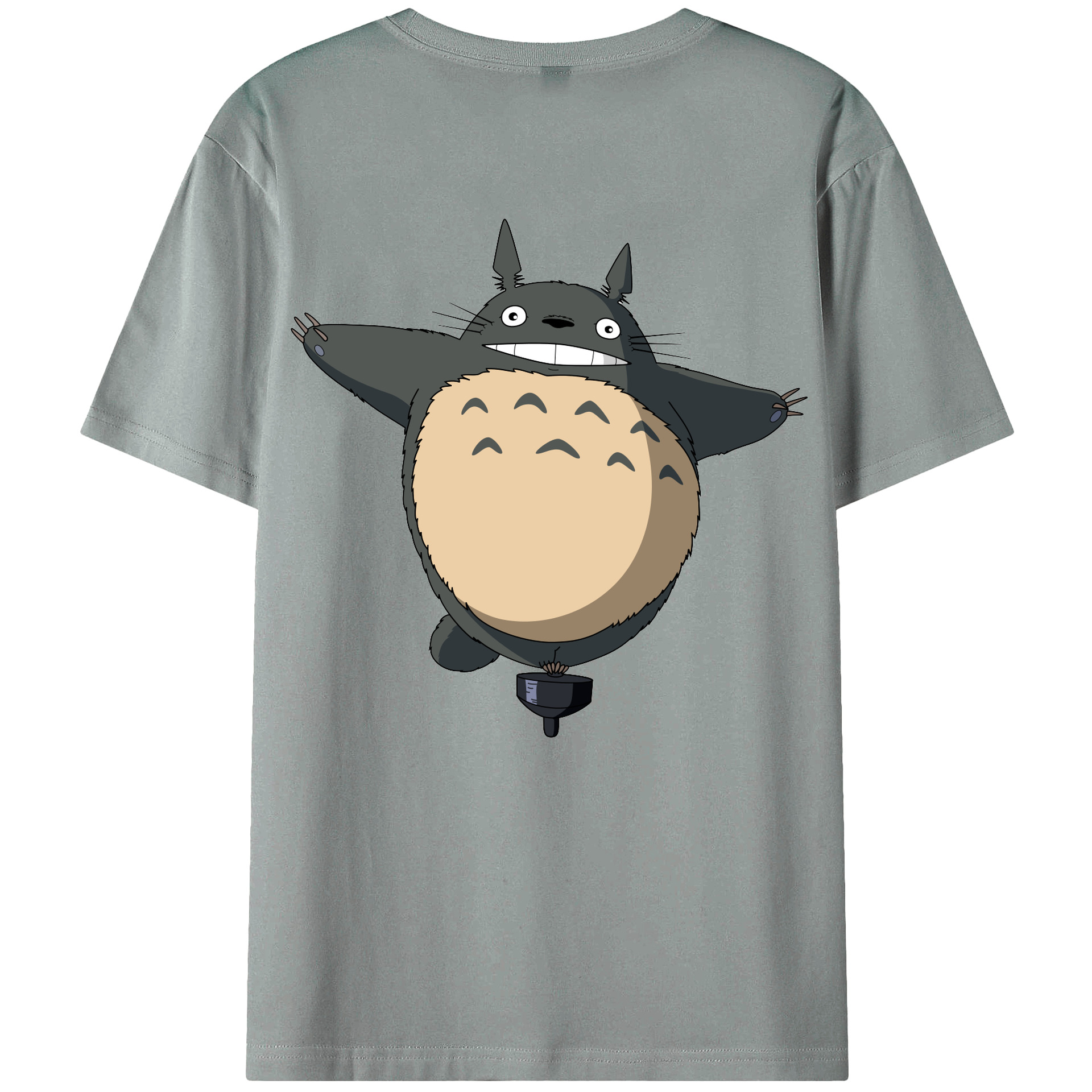 （画像用） となりのトトロ 草壁メイ 草壁サツキ My Neighbor Totoro Satsuki Kusakabe Mei Kusakabe 綿100％ メンズ半袖Tシャツ（バックプリント） 通気性